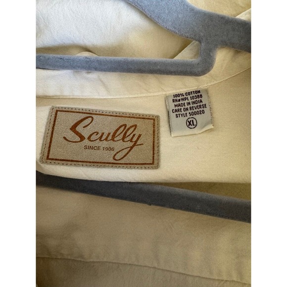Scully western half placket Shirt cream size XL - Picture 3 of 6